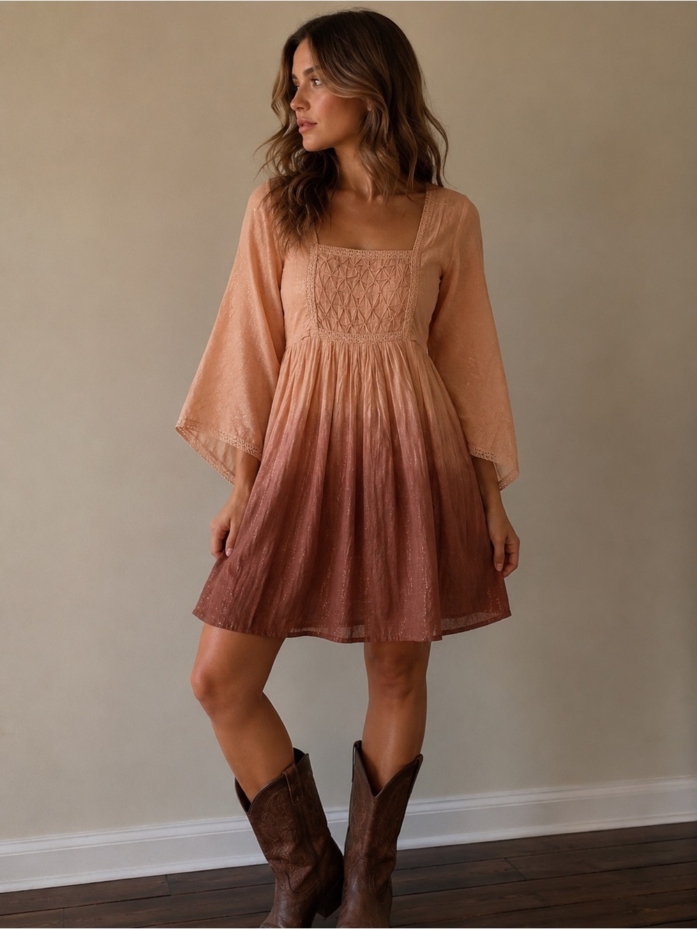 Chaudry KC ombré boho dress M